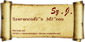 Szerencsés János névjegykártya